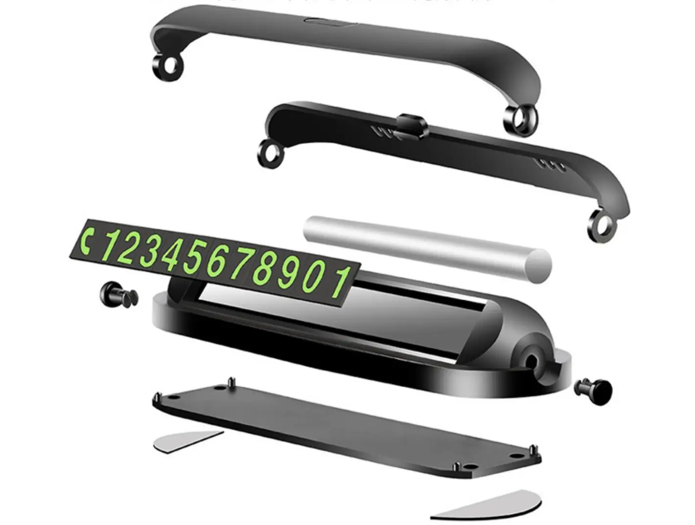 Светящаяся Автомобильная Временная парковочная карта наклейка автомобильный