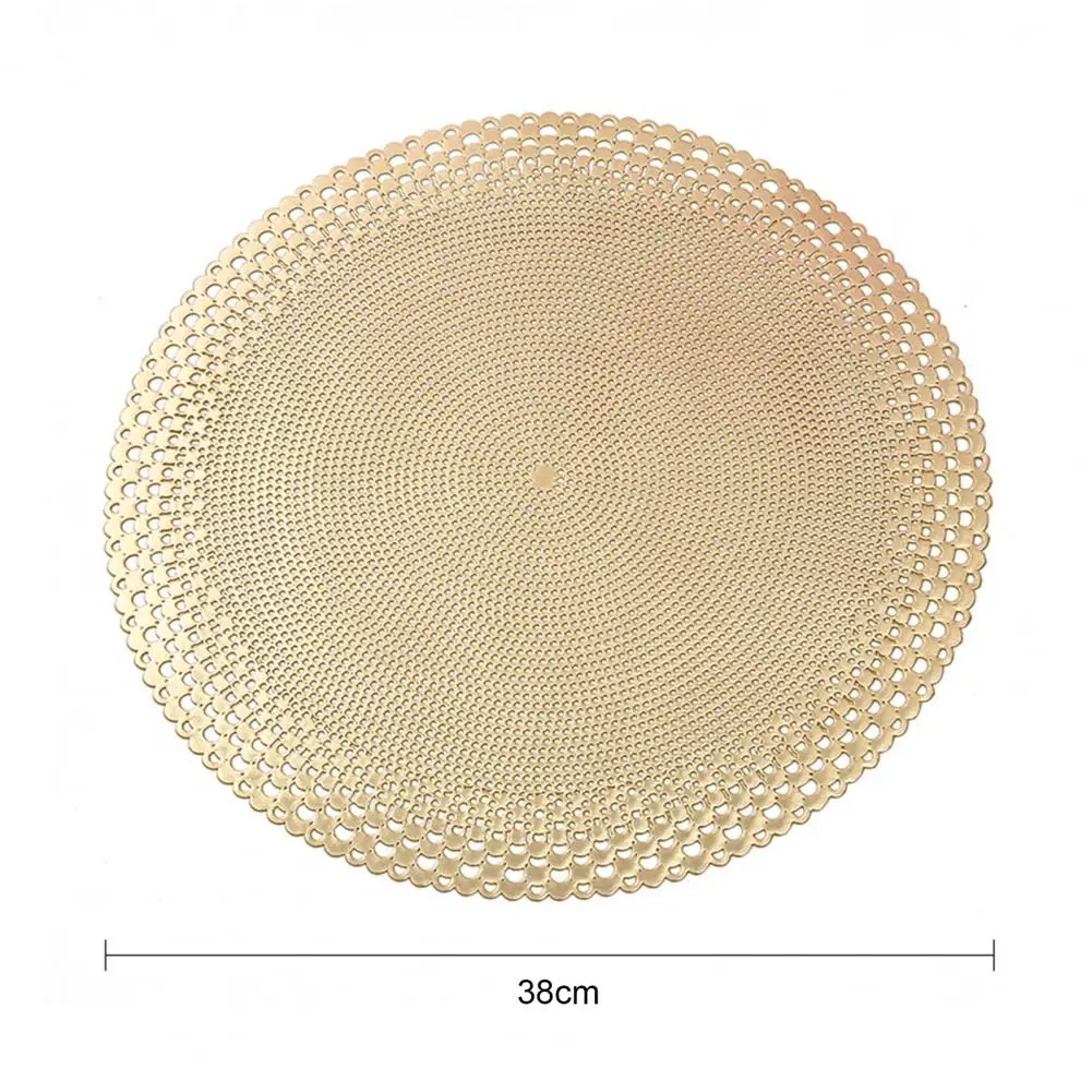 

Place Mat Elastic Heat Insulation PVC Round Shape Easy to Clean Table Mat for Home