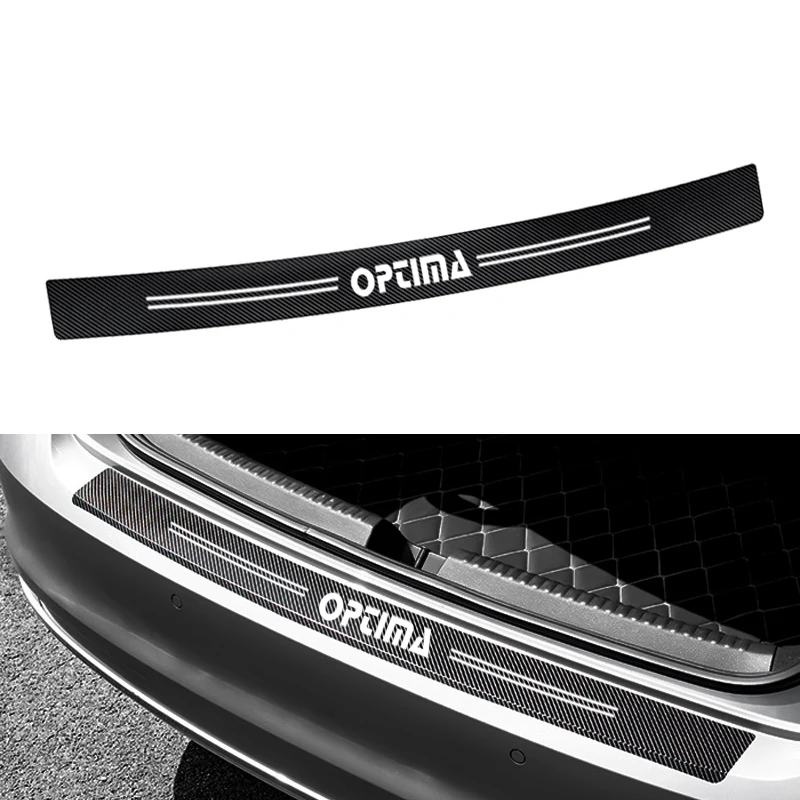 Наклейка из углеродного волокна для защиты заднего бампера kia optima k5 2014 2015 2016 2017 2018