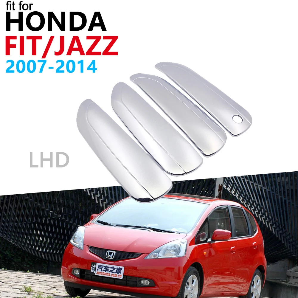 Дверные ручки автомобильные аксессуары для Honda Fit Jazz MK2 2007 ~ 2014 хромированная