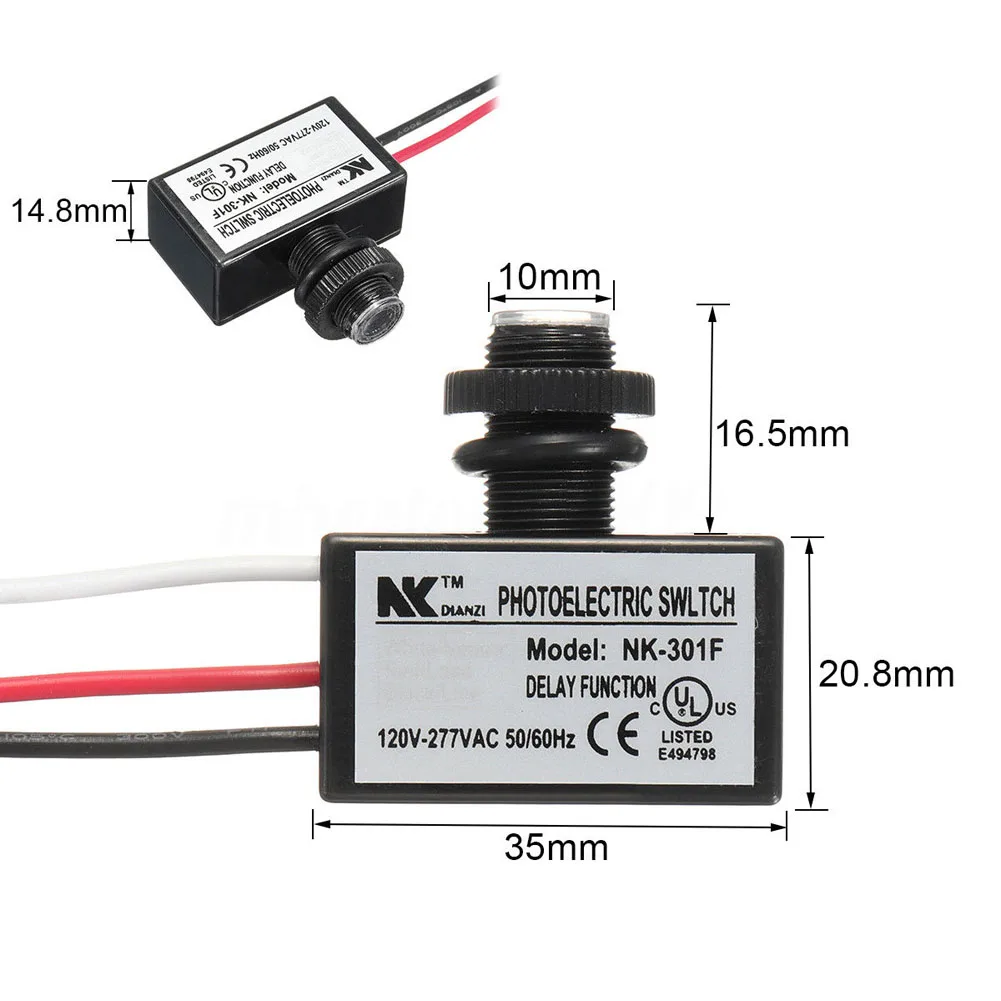 AC80-277V Photocell Dusk to Dawn Button Photo Control Eye Switch Flush Mount AIA99 | Лампы и освещение