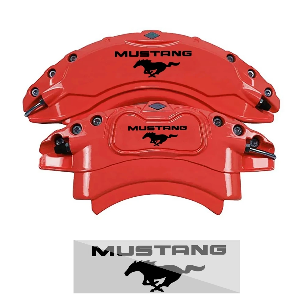 

4Pcs/set High Temp Waterproof Car Sticker Decal fit Mustang Brake Caliper Adhesive Vinyl Film Auto Accessories