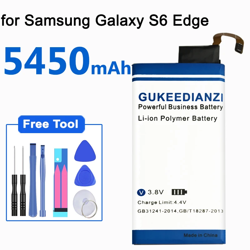 Аккумулятор gukeedianzi EB-BG925ABE 5450 ма-ч для samsung GALAXY S6 край G9250 G925FQ G925F G925S S6Edge G925V G925A Мощность банка