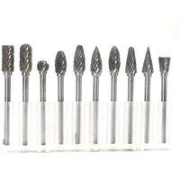 10pcs rotary point burrs electric grinder bits set engraving abrasive tools