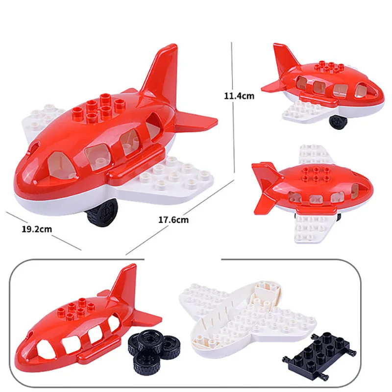 Большой кирпич город с изображением мультяшного автомобиля трейлер грузовик