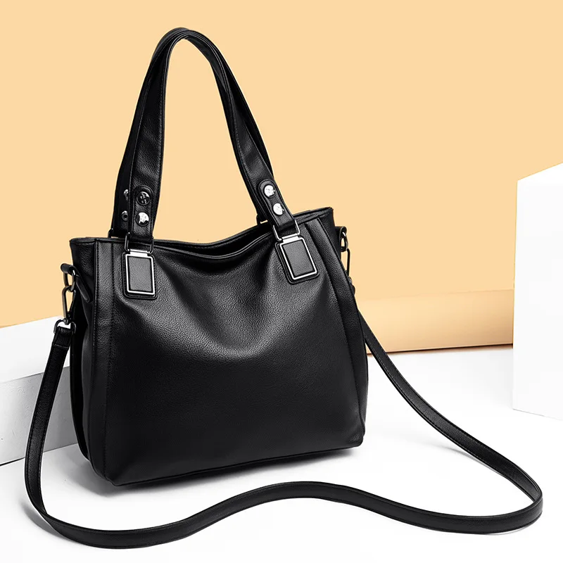 

Leather Totes Bag Top-handle Embroidery Crossbody Bag Shoulder Bag Lady Simple Style Hand Bags XBA96-XBA99