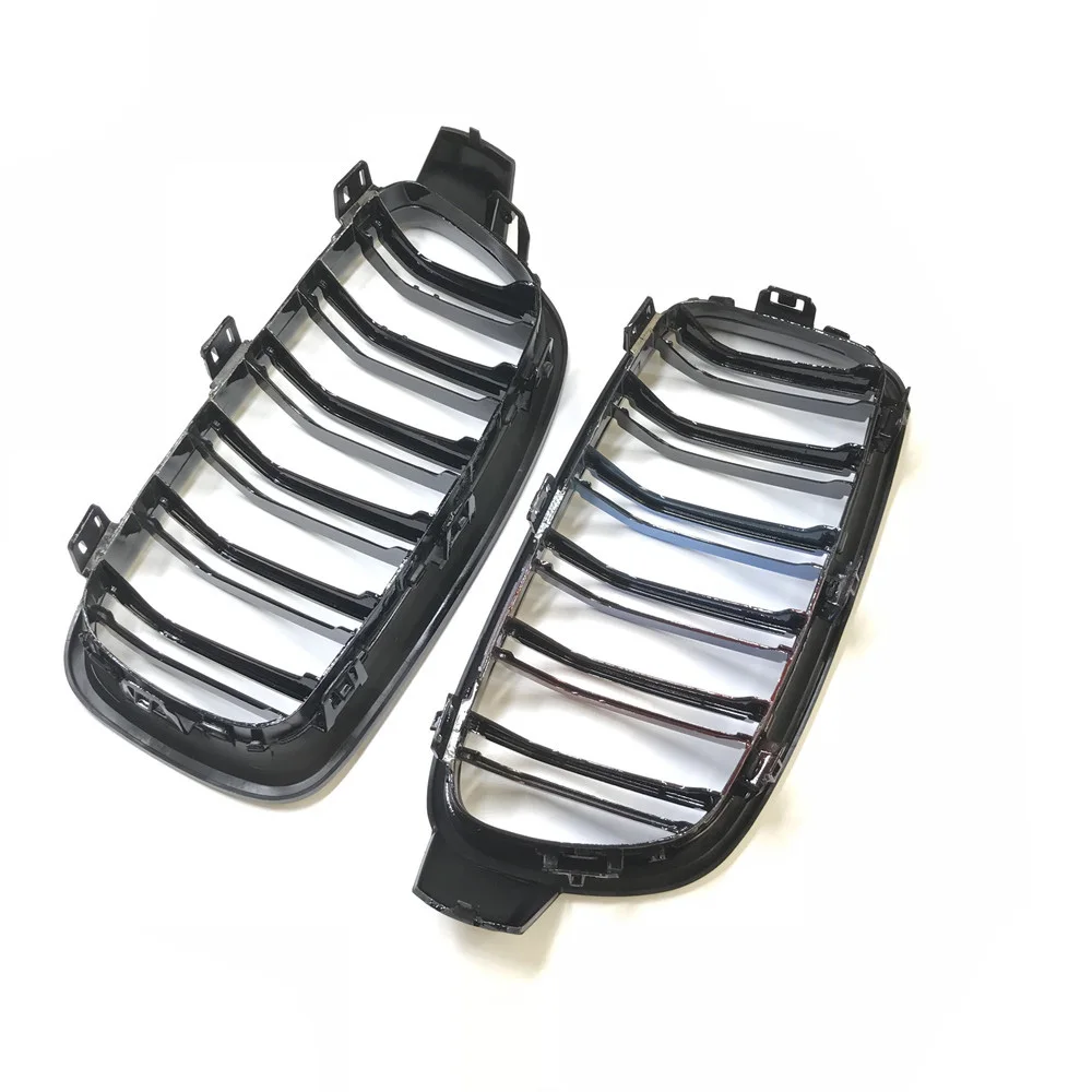 Автомобильный стиль одна пара передние глянцевые черные M color решетки для BMW F30 F35