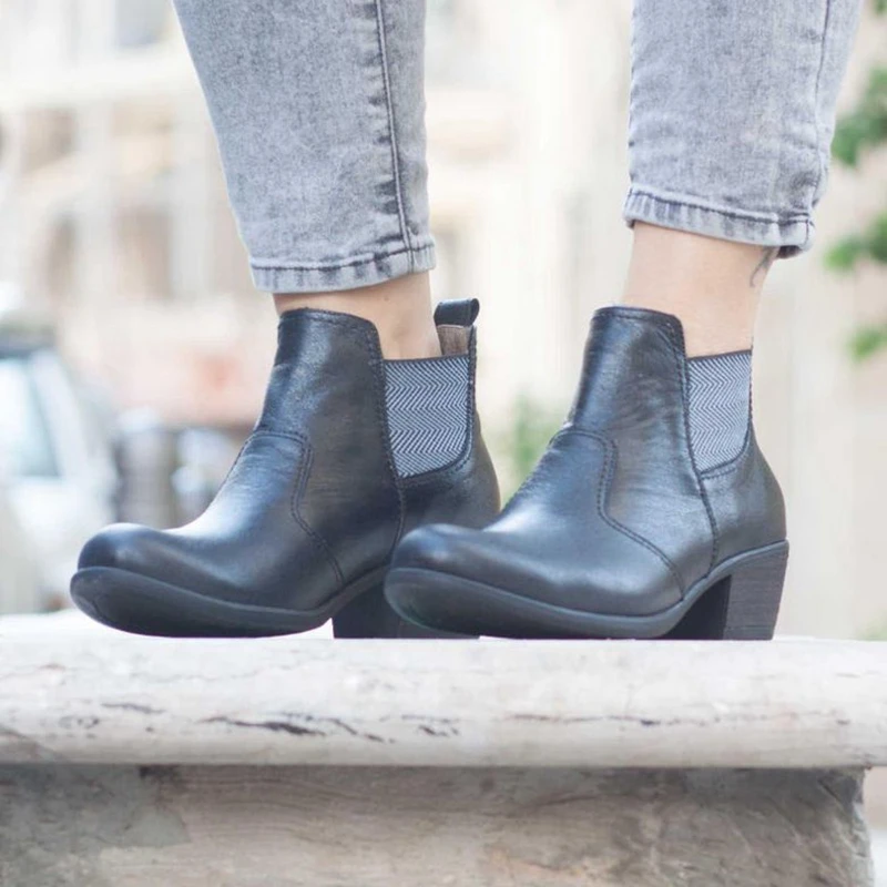 Женские ботильоны коллекция 2019 года сезон осень женская повседневная обувь на