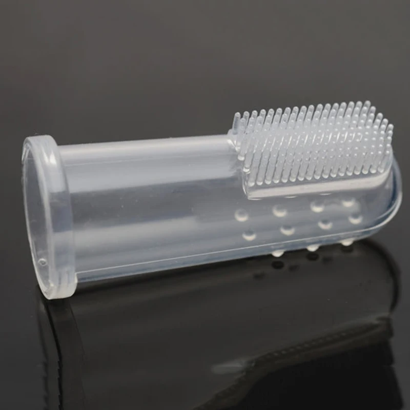 Зубная щетка для собак Мягкая силиконовая животных маленьких Тедди средних и