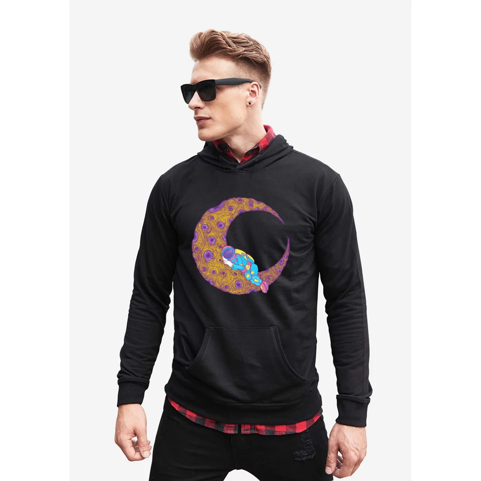 

Sleeping Moon Hoodies Men Fashion Hipster Sweatshirts Autumn Basic Hoodies Men Sweatshirt Hooded Pullovers All-match Cool tops