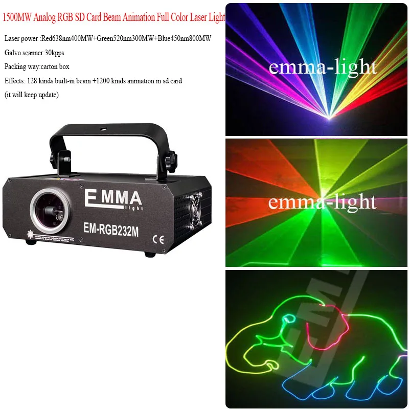 DMX + ILDA SD 2D 3D многоцветный 1 2 Вт Rgb Dj светильник/сценическое Лазерное освещение