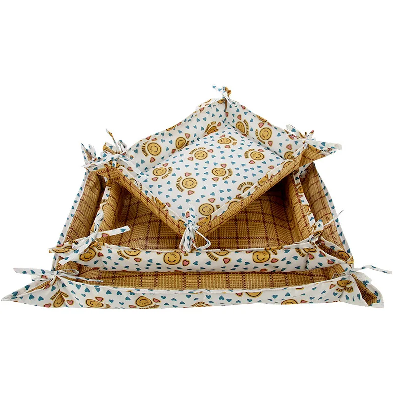

Cool mat ice mat summer meow dog sleeping blanket rattan mat pet supplies bed dual purpose cool mat popular