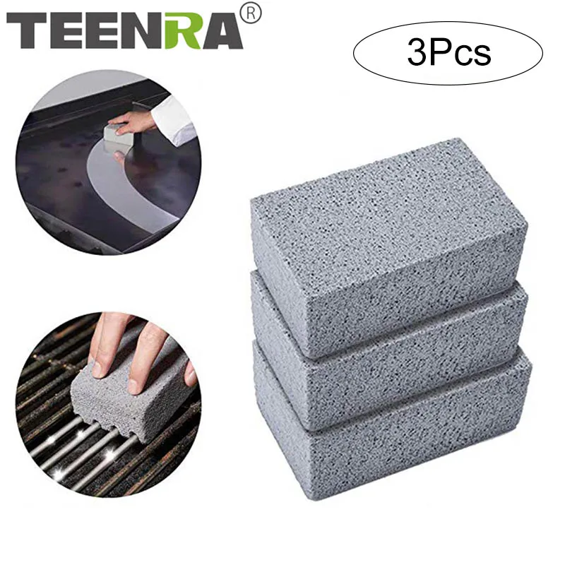 3 шт. антискользящие кирпичи для чистки барбекю и гриля|Щетки очистки| |