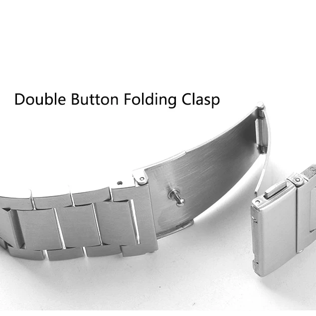 Quick Release Регулируемые кольца из нержавеющей стали для Samsung (46 мм) Huawei GT Ticwatch 22 мм