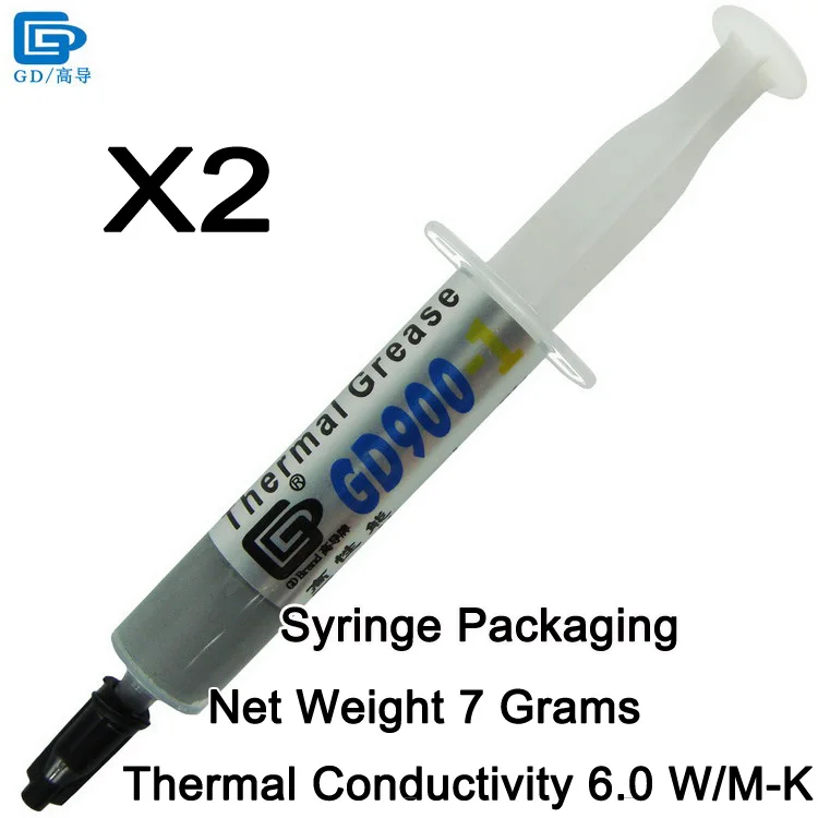 GD900-1-SY7 2 Pieces GD900-1 Термальность смазочная паста пластырь теплоотвода, содержащий серебристо-CN30 CN150 SSY1 SY1 SY3 SY7 SY15 SY30 BX3 ST30 - Цвет лезвия: GD900-1-SY7 2 Pieces