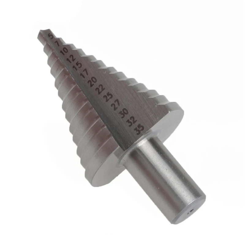 

5-35Mm Hss 4241High Speed Steel Ronde Handvat Rechte Groef Metalen Step Bit K3KD