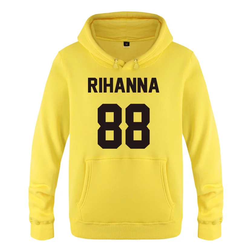Мужские толстовки с капюшоном Music Rock RIHANNA 88 флисовая мужская кофта-худи принтом