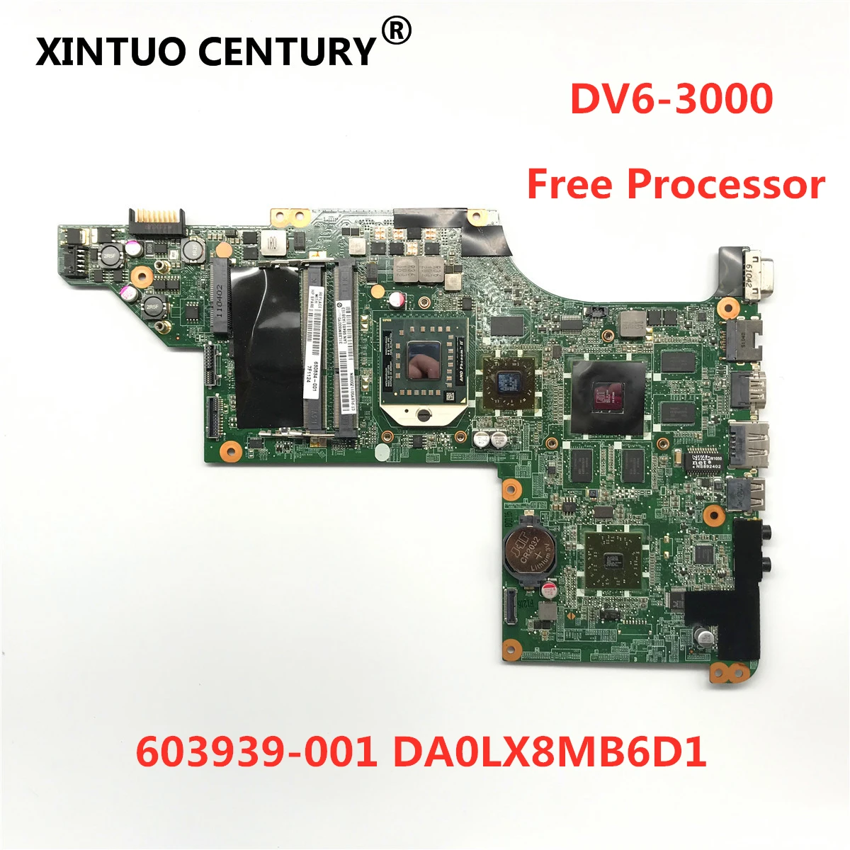 603939-001 DA0LX8MB6D1 main board FOR HP PAVILION DV6 DV6-3000 laptop motherboard HD5650 1GB with Free processor 100% full tset |