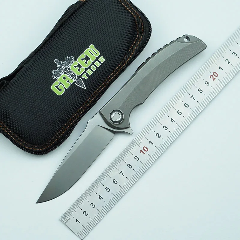 Складной нож Green Thorn Overkill D2 ручка из титанового сплава для кухни походов выживания