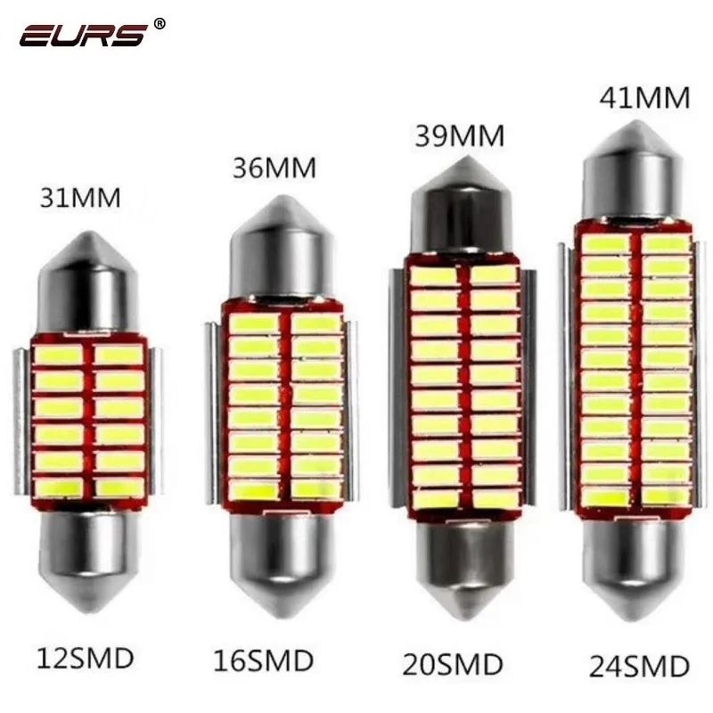 

Festoon 31mm 36mm 39mm 41mm LED Bulb C5W C10W Super Bright 4014 SMD Canbus Car Styling Light Auto Interior Doom Lamp 12V