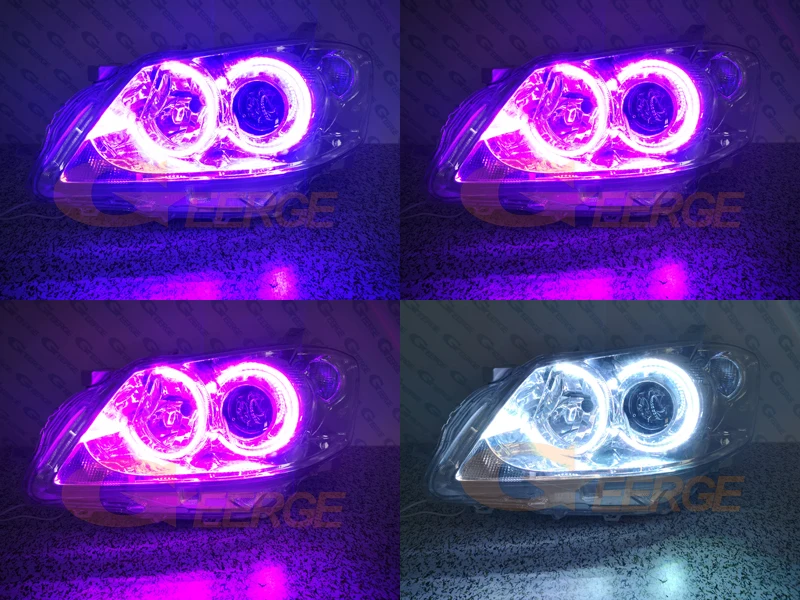 Для Toyota Aurion GSV40 2006 2007 2008 2009 CAMRY RF Bluetooth APP мульти-Цвет ультра яркий RGB светодиодный Ангельские глазки гало кольца комплект