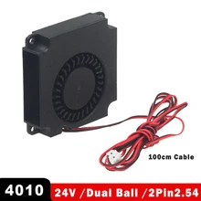 5PCS Gdstime 40mmx10mm 4010 Cooling Turbo Fan Brushless 3D Printer Parts 2Pin DC Cooler Blower Part Black Radial Fan 100cm Cable