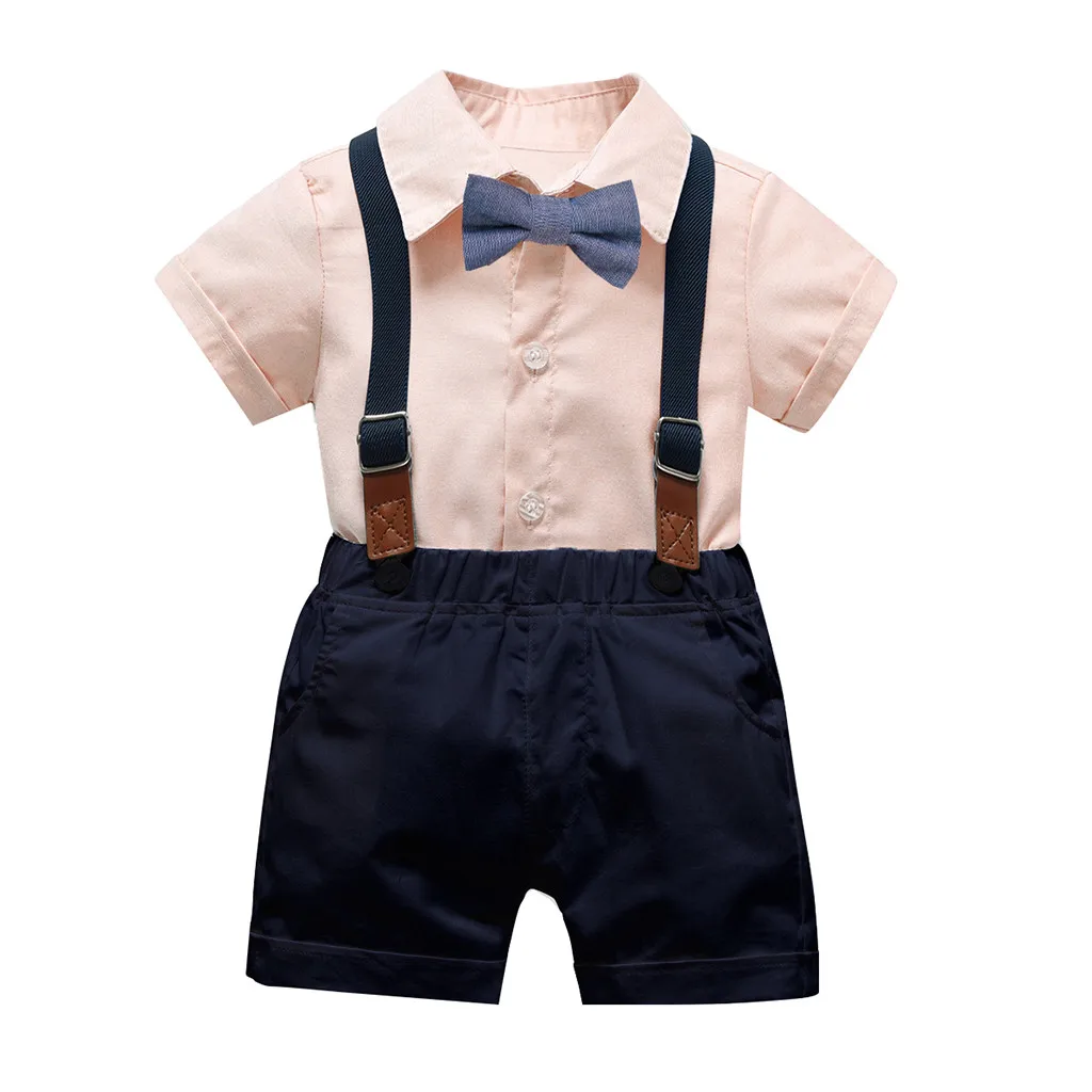 2019 Новое поступление джентльменская футболка с галстуком-бабочкой для маленьких