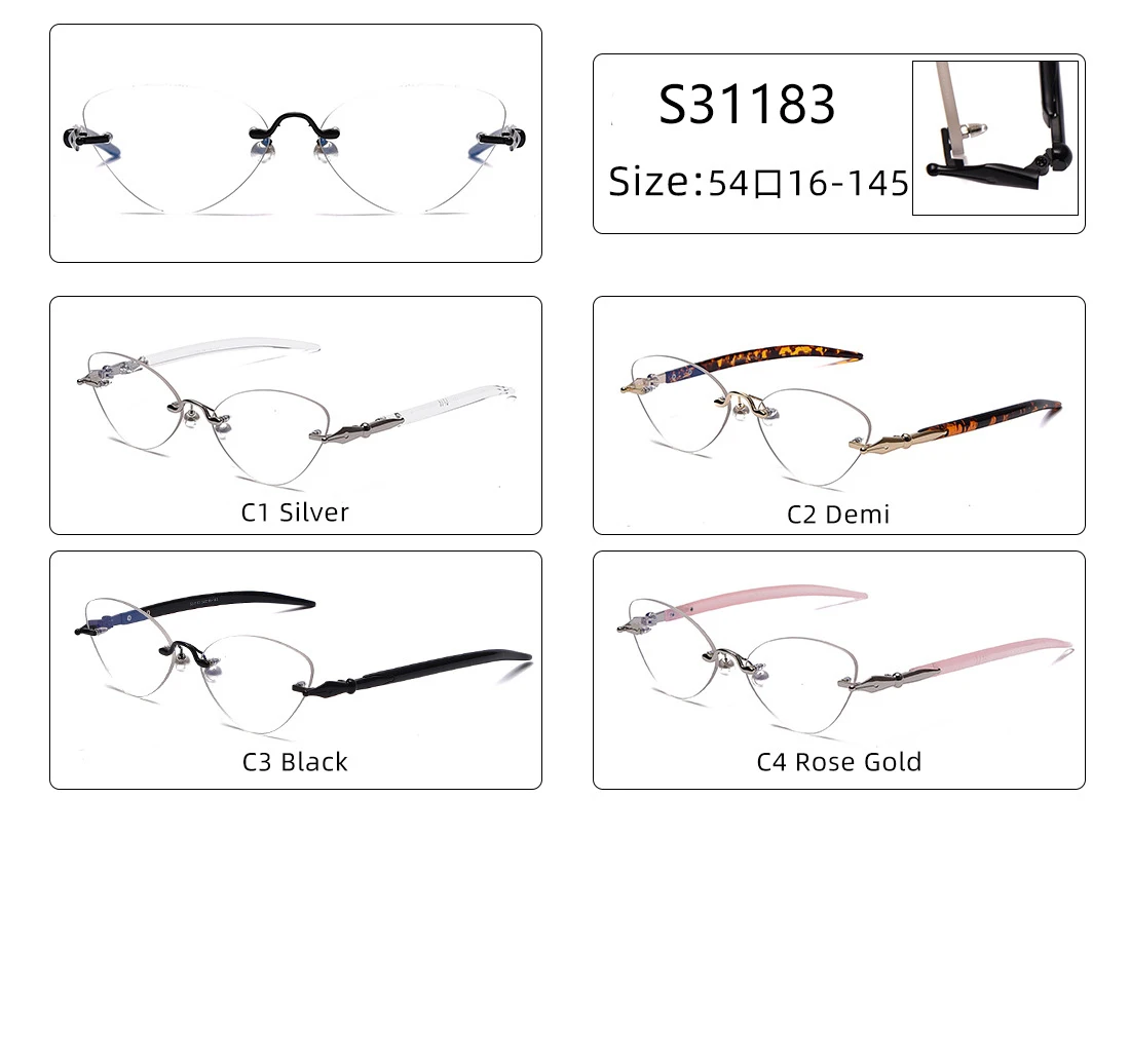 

2021 Reading Eyelasses Blue Light Blocking Computer Glasses Retro Small Rimless Pearl Eyewear Resist Harmful Blue Light