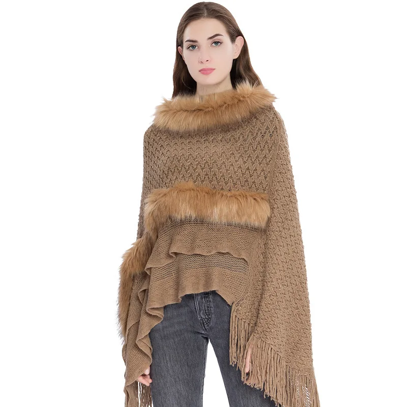 Женская осенне-зимняя однотонная шаль из тонкого искусственного меха мягкие