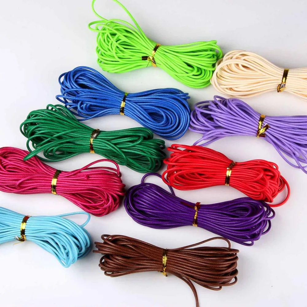 10 метров * 5 шт. диаметр 2 мм плетеная проволока материал плоская вощеная нить для