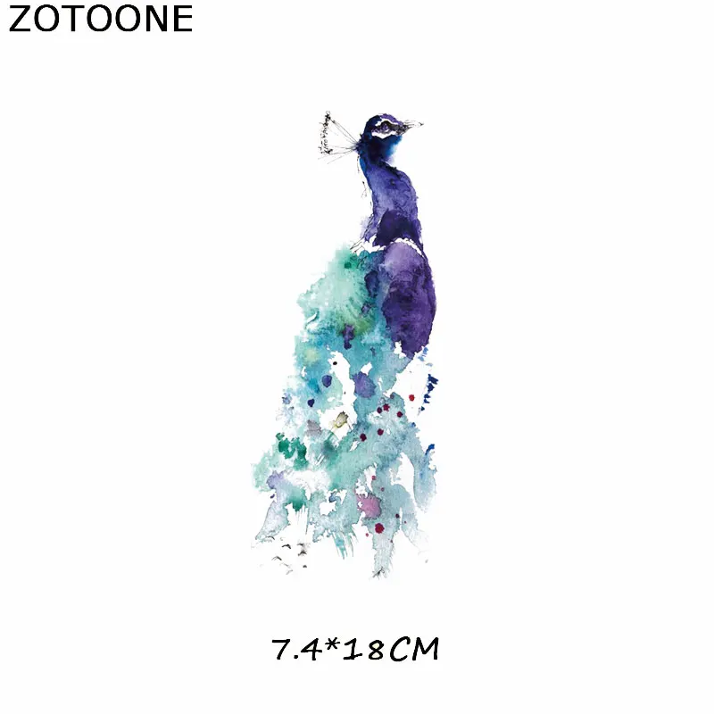 259 ZOTOONE живопись тушью животные гладить на передачу полосатые наклейки на одежду DIY Термоаппликации моющиеся приложения термо-Стикеры для одежды - Цвет: 259