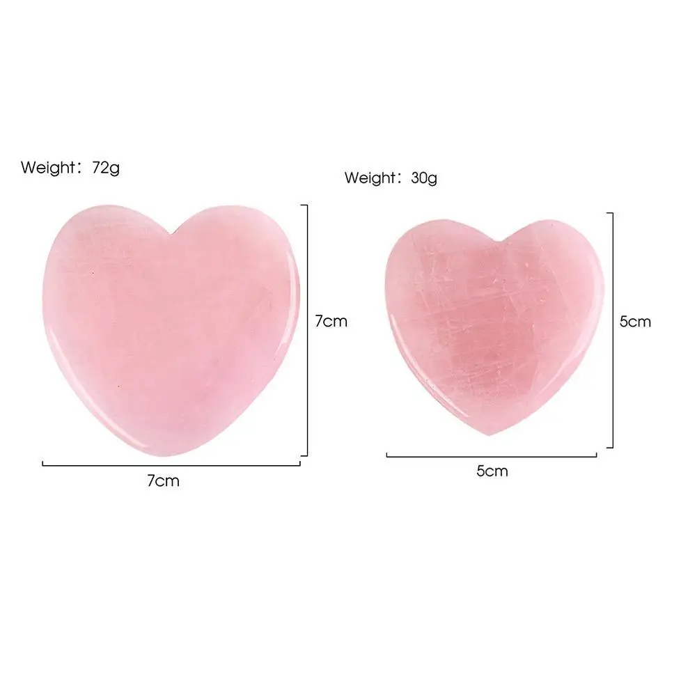 

New Jade Face Massager Heart Pink Crystal Pendant Jewelry Scraping Board Meridian Muscle Relaxation Skin Lifting Scraper