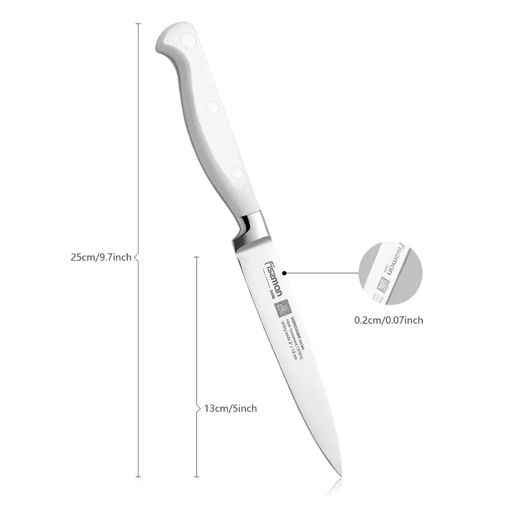 5 дюймовый универсальный нож FISSMAN серия MONOGAMI стальные кухонные ножи Germen|Кухонные