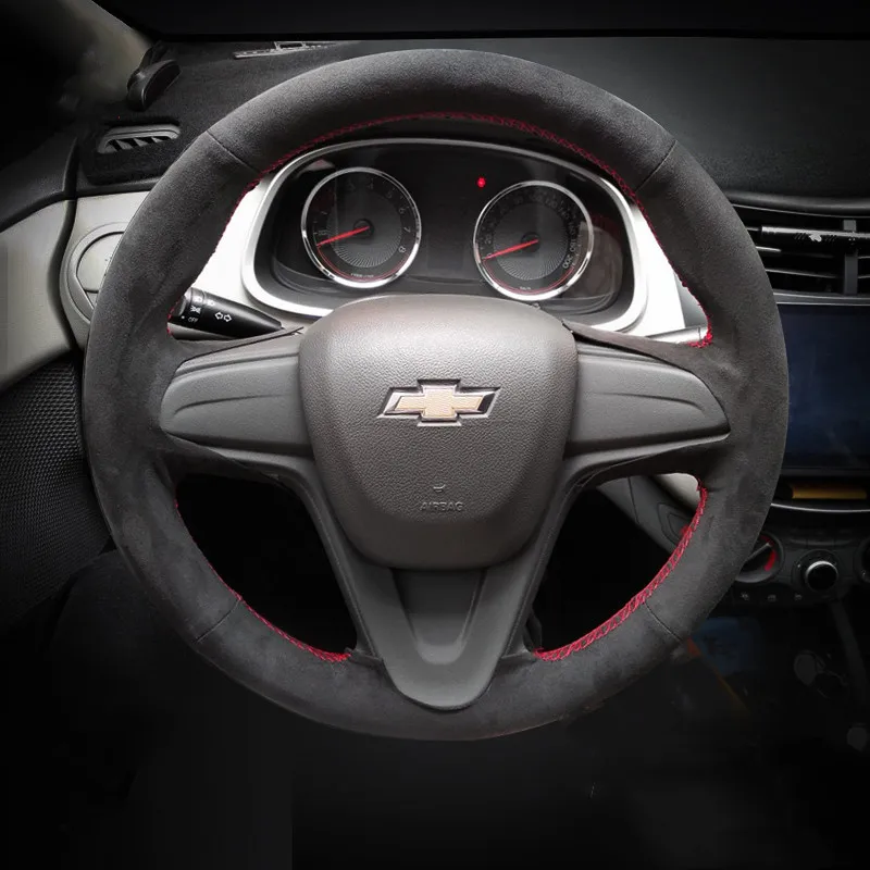

DIY Hand-Stitch Suede Car Steering Wheel Cover for Chevrolet Cruze Equinox Malibu Interior Auto Accessories