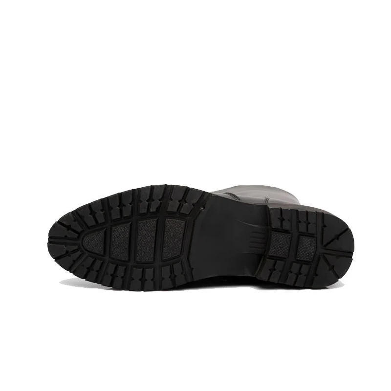 Ботинки Aleafalling мужские на низком каблуке классические кожаные сапоги молнии