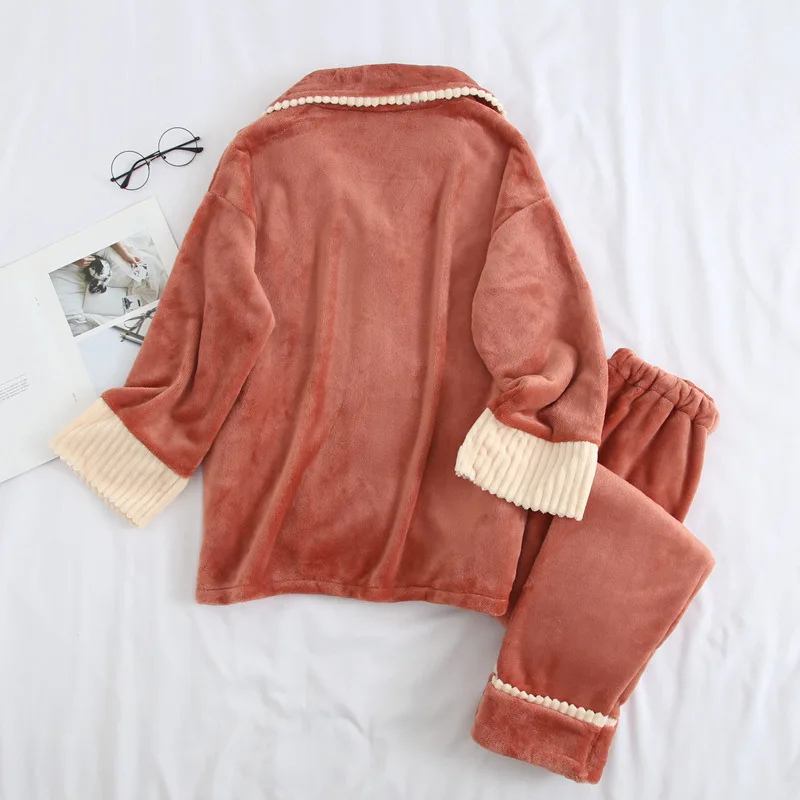 Fdfklak фланелевые пижамы для беременных кормящих грудью Пижама с длинными рукавами