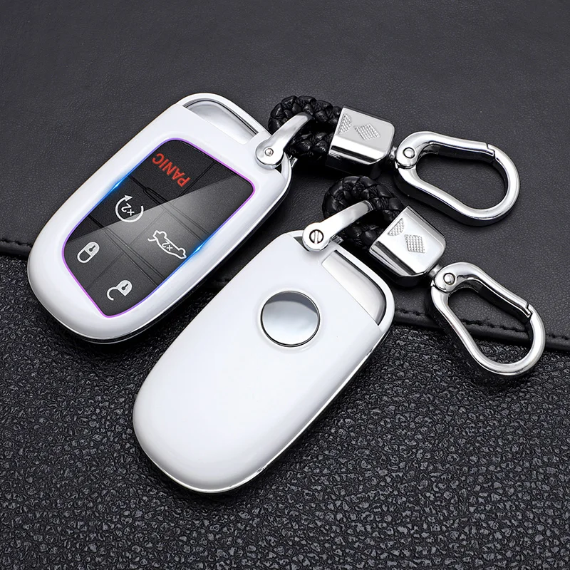 

Car key cover case Fob For Jeep Renegade Compass Grand Cherokee For Chrysler 300C Wrangler Dodge Car Accessaries Keychain