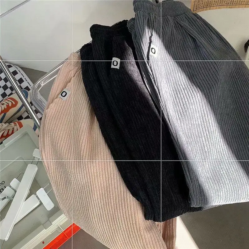 

Spring Corduroy Pants Men's Fashion Retro Casual Wide-leg Pants Men Streetwear Korean Loose Straight Pants Mens Trousers M-2XL