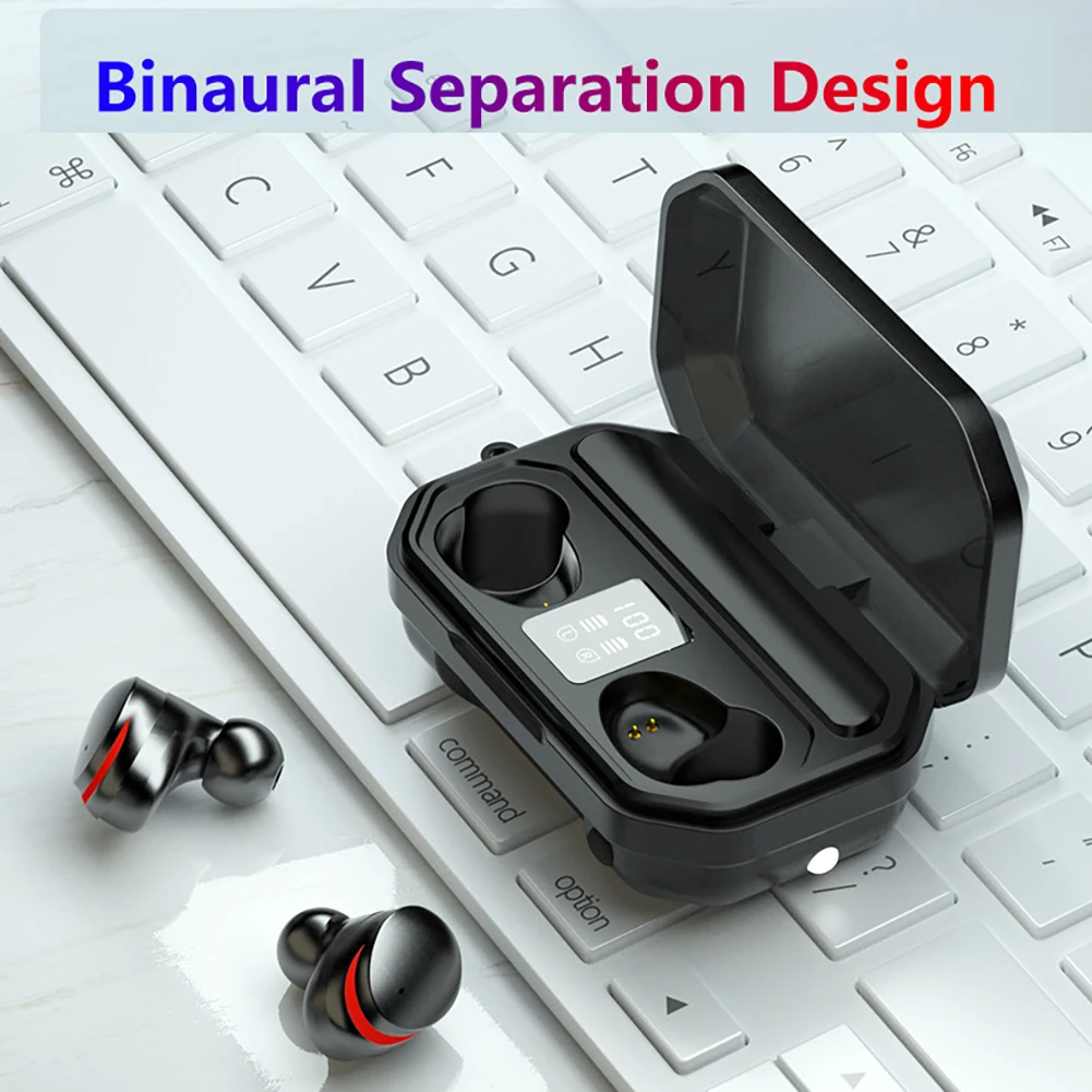 

TWS M15 LED Display Bluetooth 5.1 Earphones with Charging Box Waterproof Earbuds