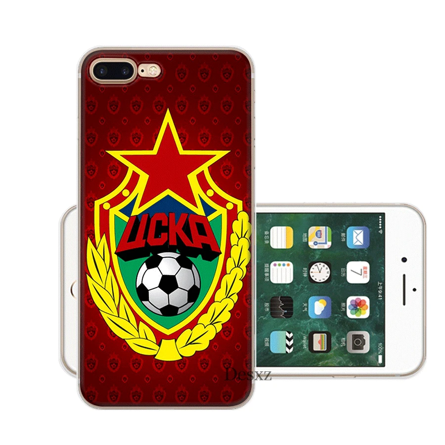Mobile Phone Glass Case For Xiaomi Note 5 6 7 Pro F1 A1 A2 4X 5X 6X 9 Cover TPU Football CSKA Moscow |