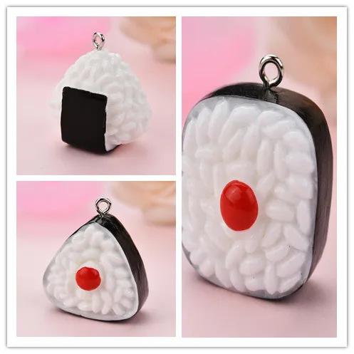 Mixed sushi Симпатичные 3D смолы пельменей суши свинина моделирование миниатюрная Японская еда художественный амулет DIY ремесло украшения для брелок серьги кулон - Окраска металла: Mixed sushi
