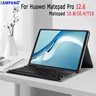 Чехол для Huawei Matepad Pro 12,6 10,8, чехол с клавиатурой для Huawei Matepad 10,4, T10, T10s, чехол с арабской, испанской и русской клавиатурой