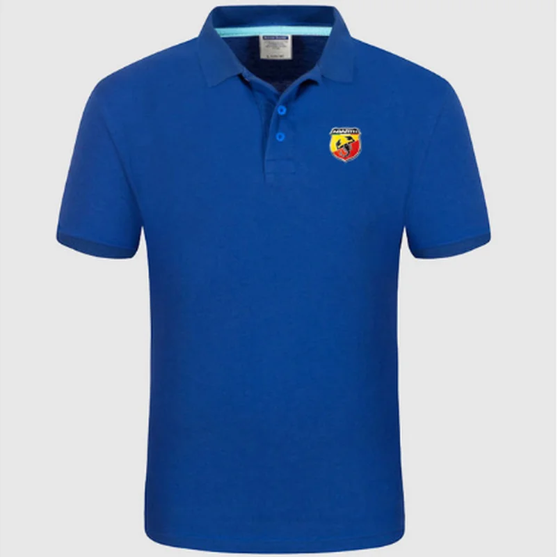 

Abarth logo Polo Shirt Men summer Short Sleeve Polo Shirt Cotton spring Casual Men's Polos