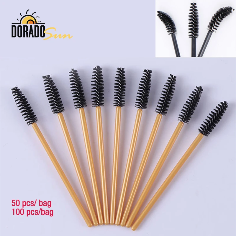 DORADOSUN 100 шт. одноразовая щетка для ресниц в форме винта портативная кисточка