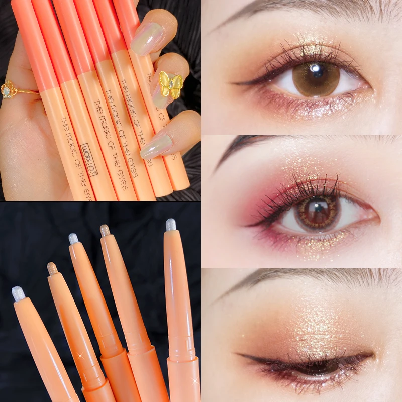 

Sparkling Stereo Velvet Eyeshadow Pen Stick Shimmer Glitter Champagne Gold Color Waterproof Smooth Eye Makeup Pencil Sinny Eyes