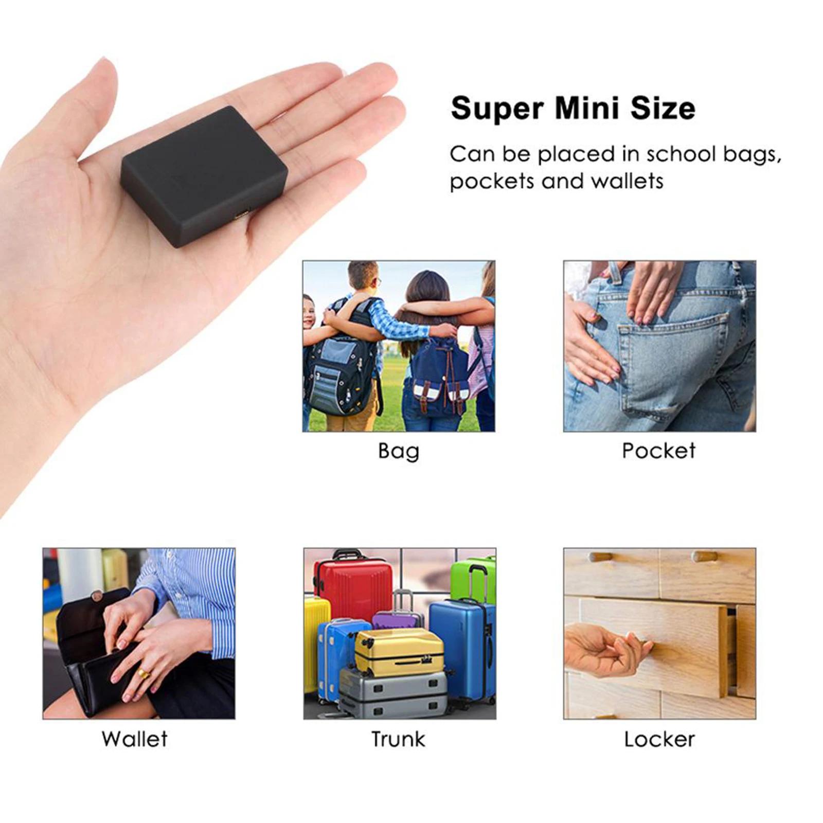 

Mini GPS Tracker Full USA & Worldwide Coverage GSM GPRS for Vehicles Child