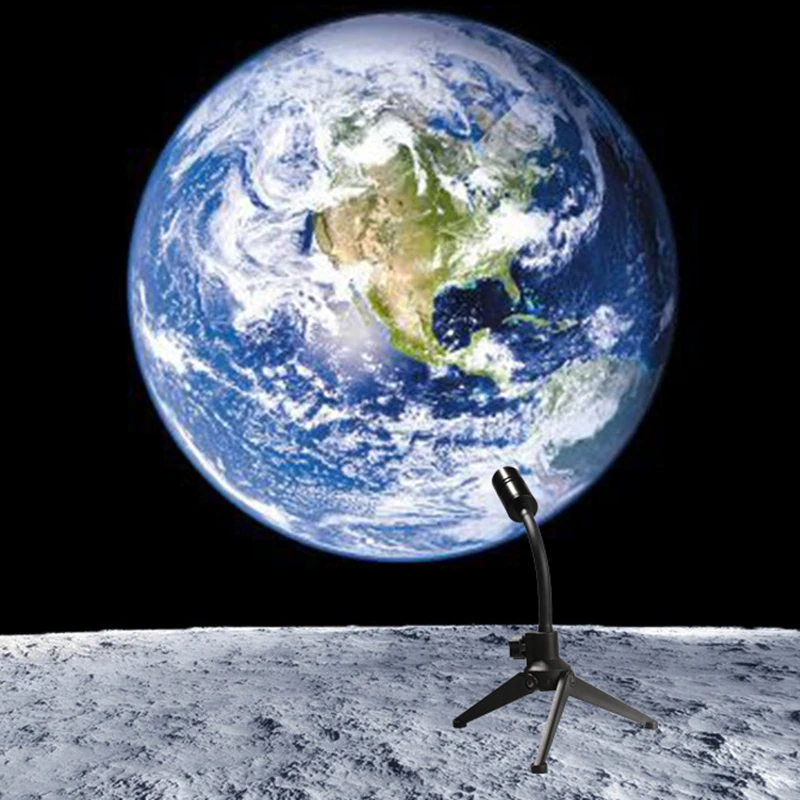 

LED Planetary Projector Light Creative Earth Moon Lamp USB Powered Night Light for Home Living Room Bedroom