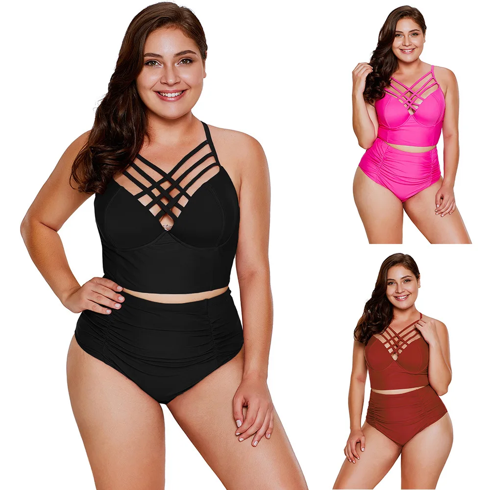 

2020 Women Bathing Plus Size Bikini Set Swimsuit Two piece Bikini Sets Brazilian Swimwear Sexy Beachwear Swimsuit Roupa Feminina