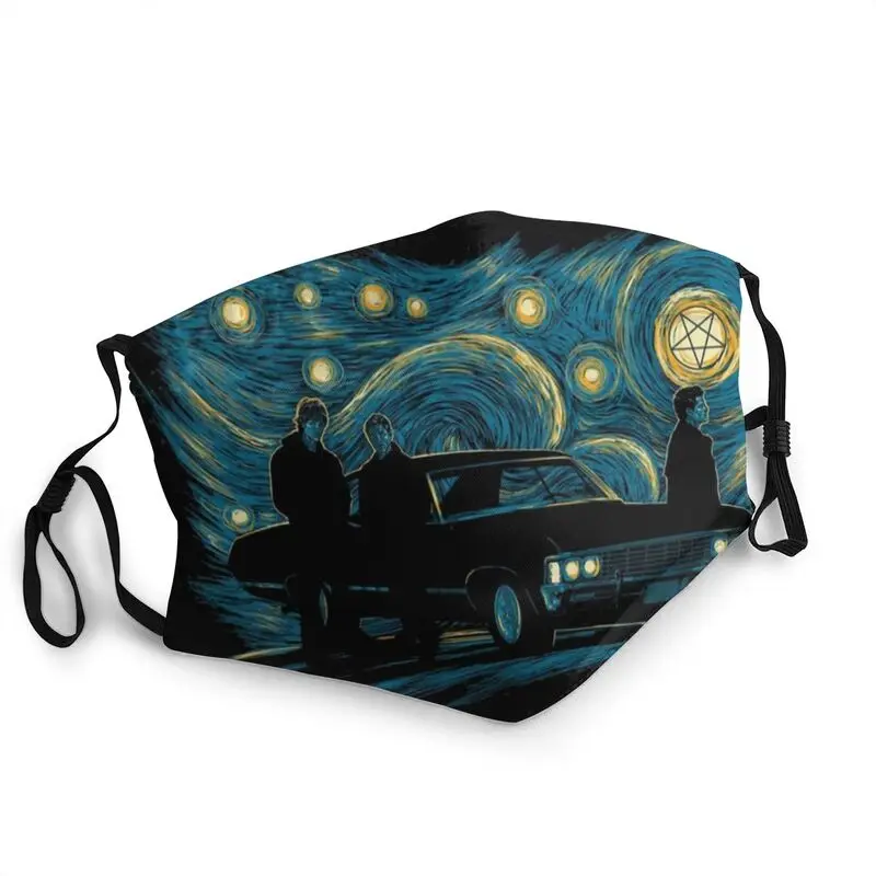 

Моющаяся сверхестественная маска для ночного рота со звездами, защита от пыли для ТВ-шоу, маска, респиратор, маска для рта