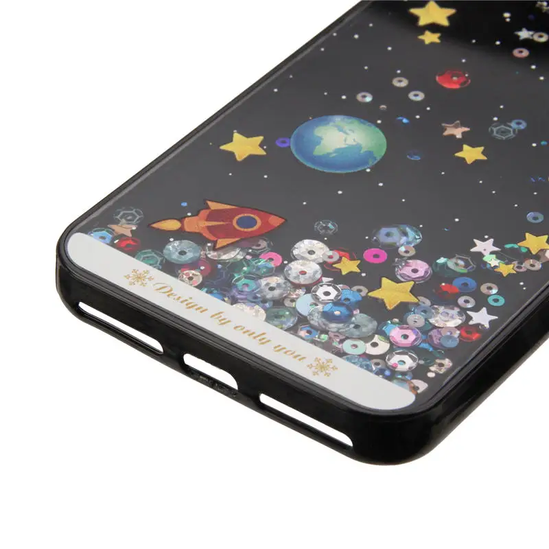 

Fashion Girls Liquid Glitter Quicksand Phone Cases For iPhone XS MAX XR 10X 6 6S 7 8 Plus Bling Starry Sequins Planet Soft Cover